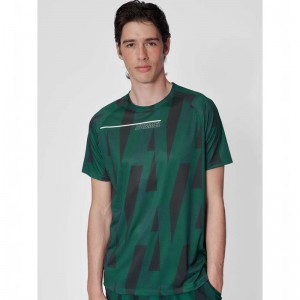 Hummel Court Aop Light Weight T-shirts Heren Groen | 174188-244
