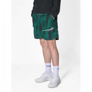Hummel Court Aop Pocket Korte Broek Heren Groen | 691717-888