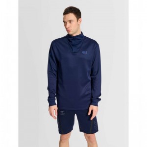 Hummel Court Half Zip L/S Sweatshirts Heren Donkerblauw | 468047-514