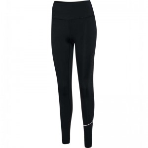 Hummel Court Mid Waist Pocket W Hardloopbroek Dames Zwart | 693706-418