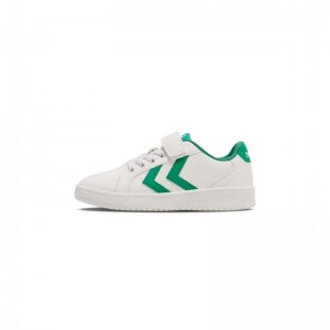 Hummel Derby Court Jr Sneakers Kinderen Groen | 038078-760