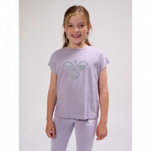 Hummel Diez S/S T-shirts Kinderen Lavendel | 931288-234