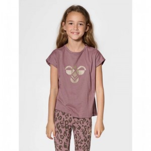 Hummel Diez S/S T-shirts Kinderen Roze | 059286-825