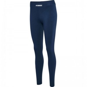 Hummel Elemental Cotton Hw Hardloopbroek Dames Donkerblauw | 348004-038