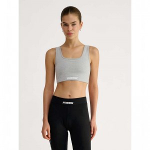 Hummel Elemental Cotton Top Sport BH Dames Grijs | 839644-512