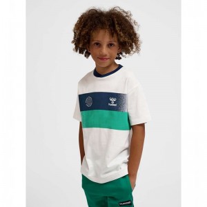 Hummel Eske S/S T-shirts Kinderen Wit | 202792-788