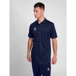 Hummel Essential Poloshirt Heren Donkerblauw | 353389-371