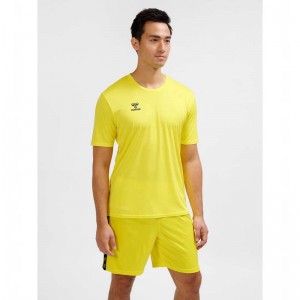 Hummel Essential S/S Jassen Heren Geel | 434257-474
