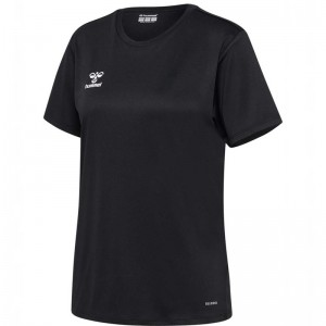 Hummel Essential S/S Jersey Dames Zwart | 080854-143