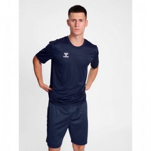 Hummel Essential S/S Jersey Heren Donkerblauw | 126148-042