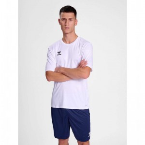 Hummel Essential S/S Jersey Heren Wit | 226521-257