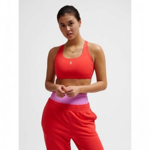 Hummel Fast Impact Strap Sport BH Dames Rood | 689168-098