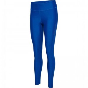 Hummel Fast Mid Waist Hardloopbroek Dames Blauw | 854957-497
