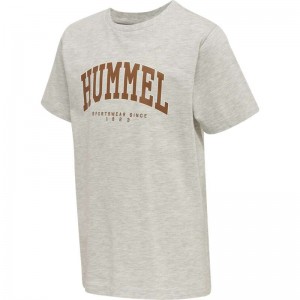 Hummel Fast S/S T-shirts Kinderen Grijs | 076752-296