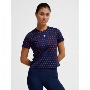 Hummel Fast Workout W S/S T-shirts Dames Donkerblauw | 479054-555
