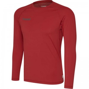 Hummel First Performance Jersey L/S Basislaag Heren Rood | 571851-253