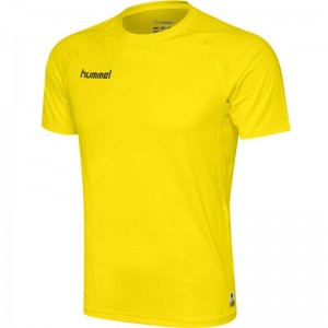 Hummel First Performance Jersey S/S Basislaag Heren Geel | 470193-508