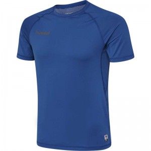 Hummel First Performance Jersey S/S Basislaag Heren Blauw | 174881-020