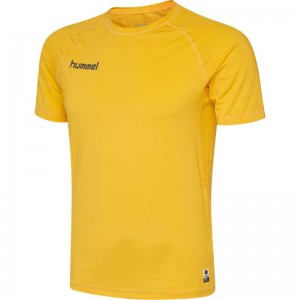 Hummel First Performance Jersey S/S Sneakers Heren Geel | 207530-785