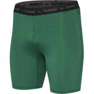 Hummel First Performance Tight Korte Broek Heren Groen | 501693-968