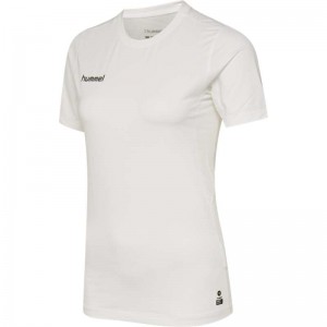 Hummel First Performance Wo S/S Jersey Dames Wit | 720014-186