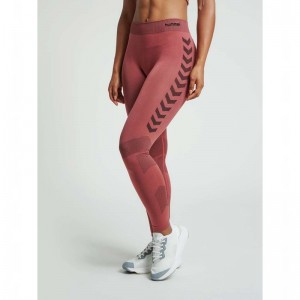 Hummel First Seamless Tr W Hardloopbroek Dames Rood | 072227-849