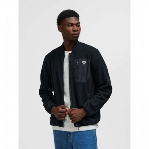 Hummel Fleece Zip Bee T-shirts Heren Zwart | 707399-486