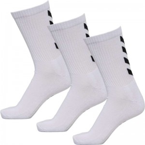 Hummel Fundamental 3-pack Sokken Heren Wit | 628496-527