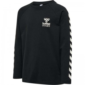 Hummel Global L/S T-shirts Kinderen Zwart | 778559-040