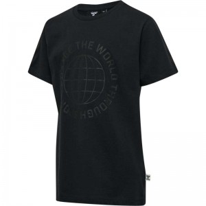 Hummel Global S/S T-shirts Kinderen Zwart | 354690-146