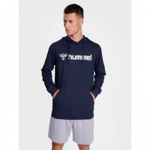 Hummel Go 2.0 Logo Hoodie Heren Donkerblauw | 230549-606