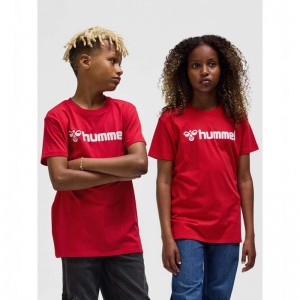 Hummel Go 2.0 Logo S/S T-shirts Kinderen Rood | 090776-385