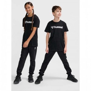 Hummel Go 2.0 Logo S/S T-shirts Kinderen Zwart | 252565-748