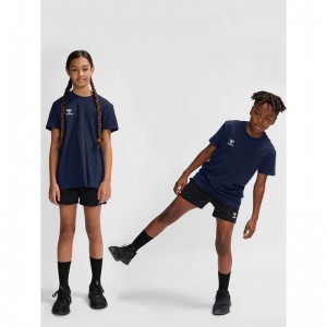 Hummel Go 2.0 S/S T-shirts Kinderen Donkerblauw | 026507-136