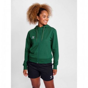 Hummel Go 2.0 Zip Hoodie Dames Groen | 133217-787