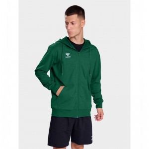 Hummel Go 2.0 Zip Hoodie Heren Groen | 625275-882
