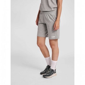 Hummel Go Cotton Bermuda Korte Broek Dames Grijs | 525154-185
