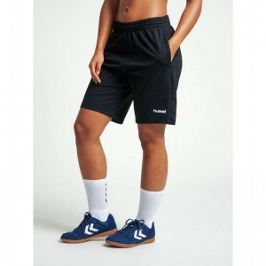 Hummel Go Cotton Bermuda Korte Broek Dames Zwart | 829885-237