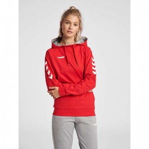 Hummel Go Cotton Hoodie Dames Rood | 897401-896