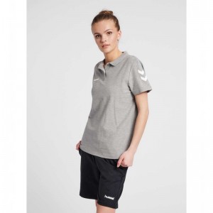 Hummel Go Cotton Polo Jassen Dames Grijs | 753337-541