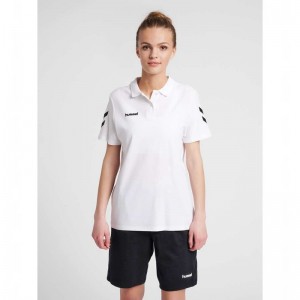 Hummel Go Cotton Polo T-shirts Dames Wit | 302470-943