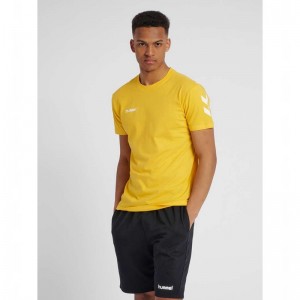 Hummel Go Cotton S/S T-shirts Heren Geel | 453437-549