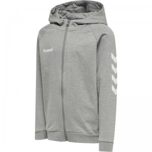 Hummel Go Cotton Zip Hoodie Kinderen Grijs | 196688-267