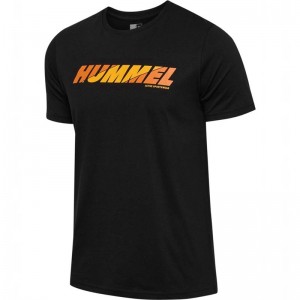 Hummel Graphic Bold Logo T-shirts Heren Zwart | 156842-618