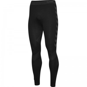 Hummel Hummel First Seamless Hardloopbroek Heren Zwart | 898846-745