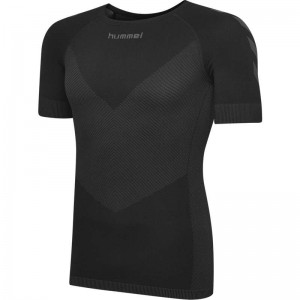 Hummel Hummel First Seamless S/S Jersey Heren Zwart | 606147-392