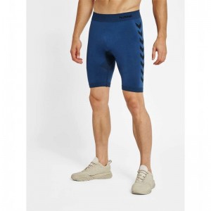 Hummel Hummel First Seamless Tr Sht Tights Korte Broek Heren Donkerblauw | 343731-091