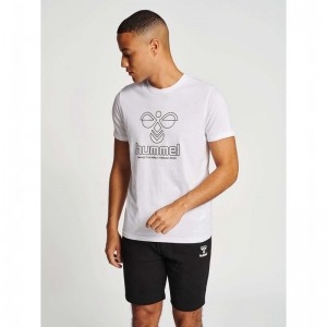 Hummel Icons Graphic T-shirts Heren Wit | 146496-761
