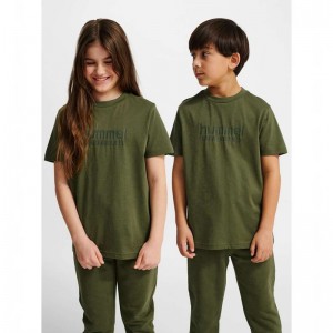 Hummel Jr Base S/S Sneakers Kinderen Groen | 480792-957
