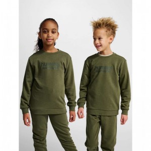 Hummel Jr Base Sweatshirts Kinderen Groen | 895608-903